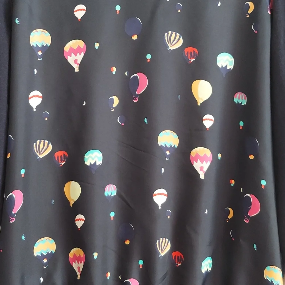 Kate Spade Head in the Clouds Hot Air Balloon Sweater Size Large Blue Multicolor - Picture 3 of 16